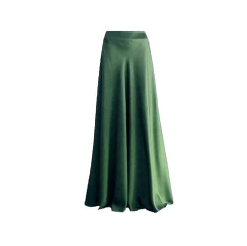 Emerald Satin Skirt - Etsy