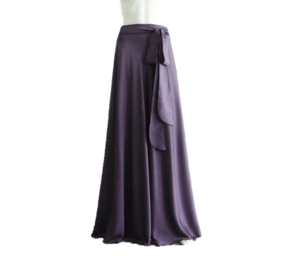 Dark Plum Maxi Skirt. Dark Plum Bridesmaid. Skirt Long Evening Etsy