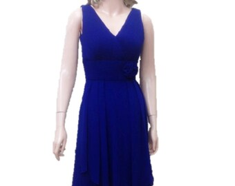 royal blue knee length bridesmaid dresses BABARONI Strapless Chiffon Knee Length Bridesmaid Dress Royal Blue Plus Size, Royal Blue / US18