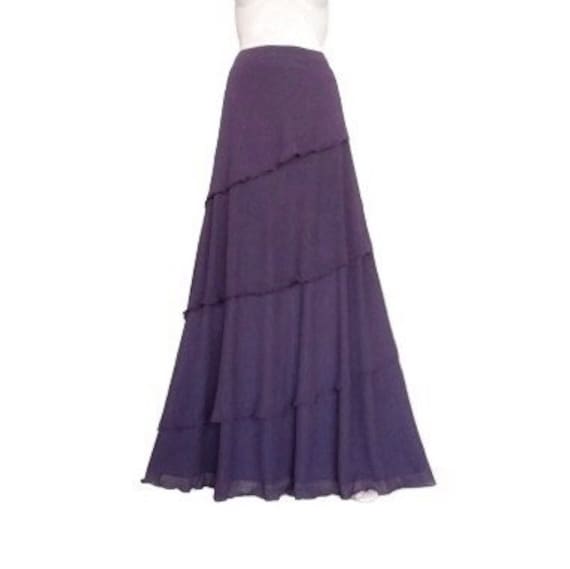 Faship Women Long Retro Pleated Maxi Skirt Dark Purple - Dark Purple,L -  Walmart.com