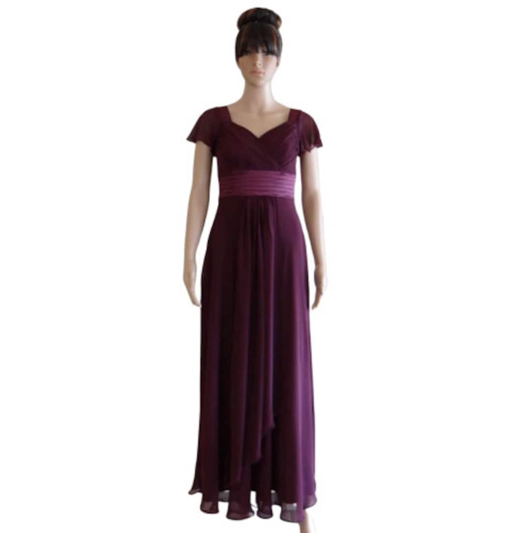 Plum Prom Dress. Plum Long Bridesmaid Dress. Chiffon Maxi Dress Plum Prom Dress. Plum Long Bridesmaid Dress. Chiffon Maxi Dress