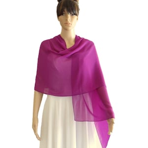 Light Purple Chiffon Shawl. Wrap Scarf. Light Purple Long Scarf.