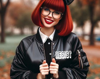 Resist Zip Up Bomber Jacket