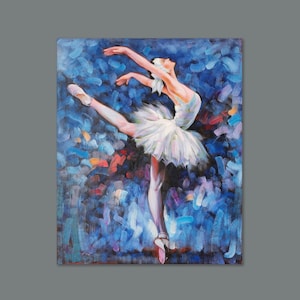 Handmade Impressionist Ballerina Painting - Ethereal Dance Art, Textured Ballet Decor, Nursery Ballerina Art, Elegant Feminine Decor