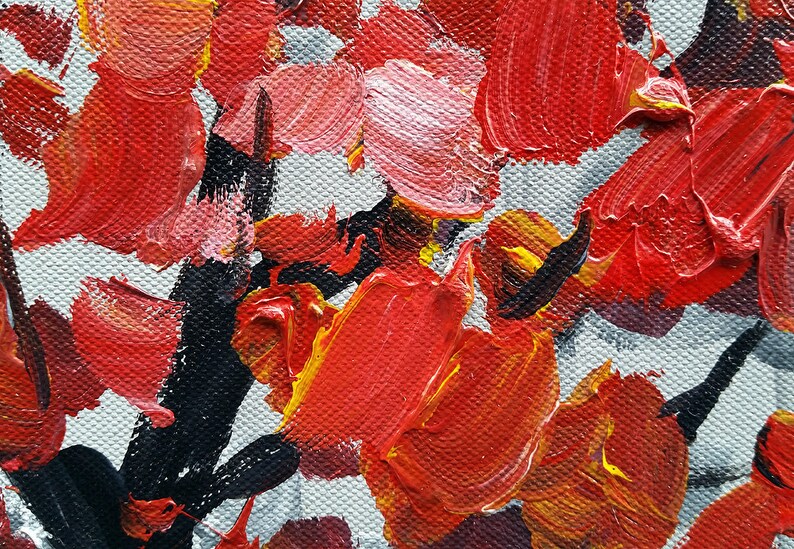 Hand Painted Palette Knife Abstract Tree Oil Painting on Etsy