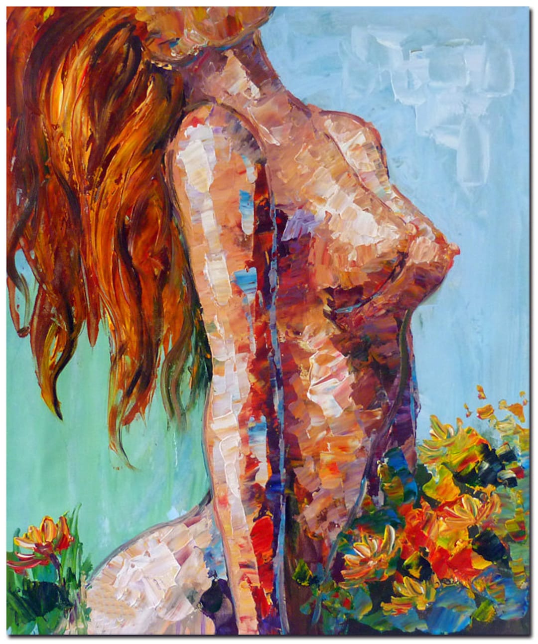 Sexy desnudo pintura al óleo sobre lienzo pintado a mano moderno  impresionista retrato bellas artes ARTIST CERTIFICADO INCLUIDO - Etsy España