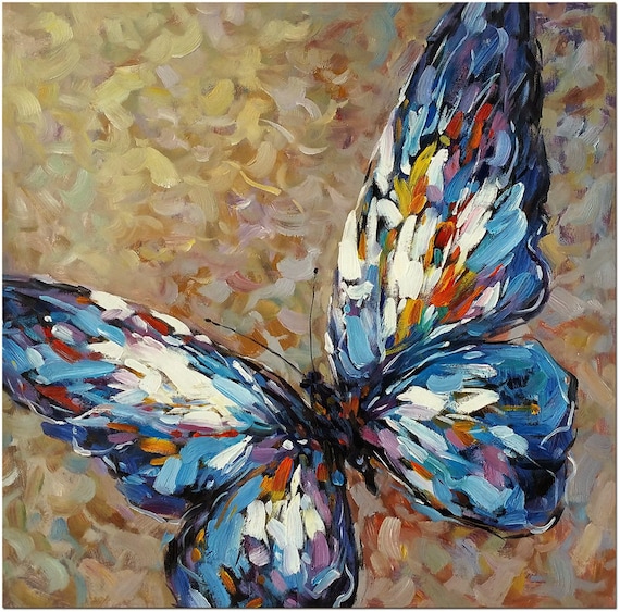 Butterfly oil painting deals