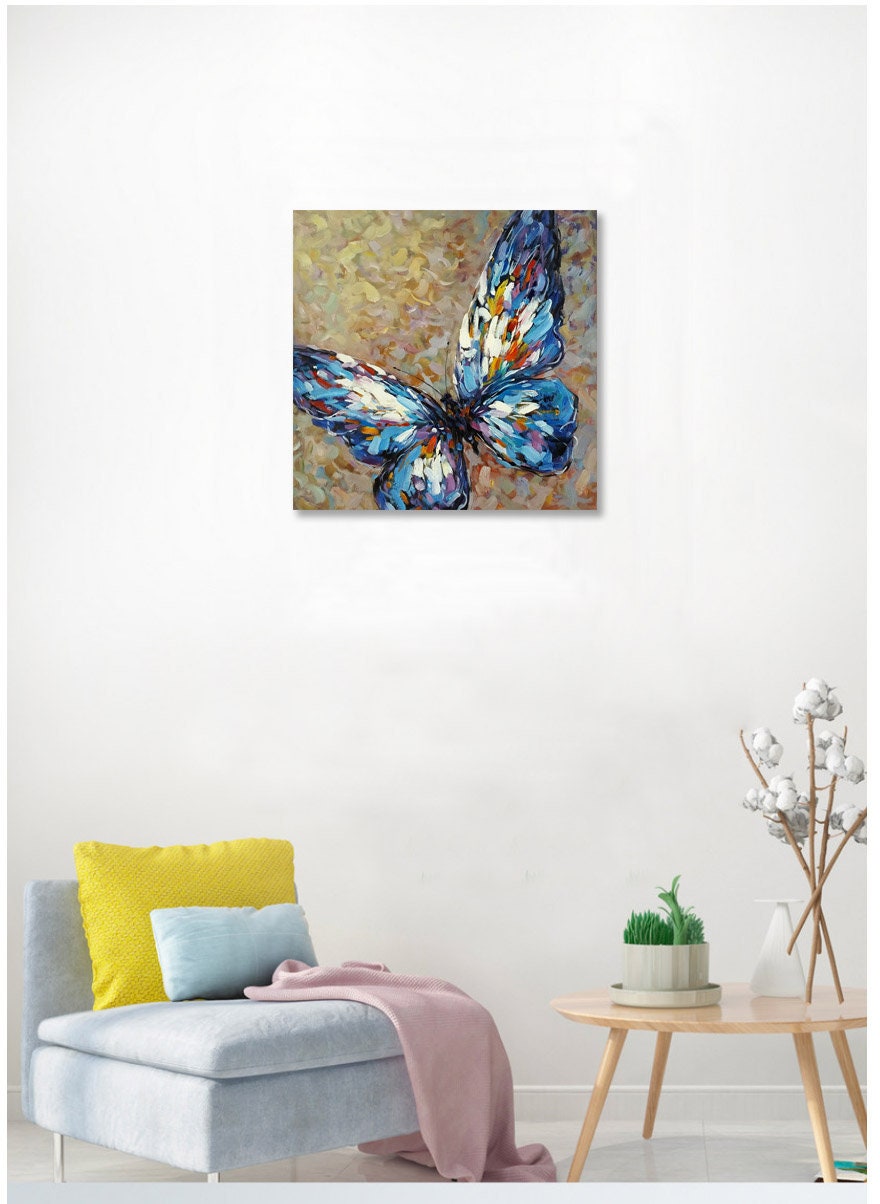 Original Hand Painted Butterfly Oil Painting on Canvas - Etsy