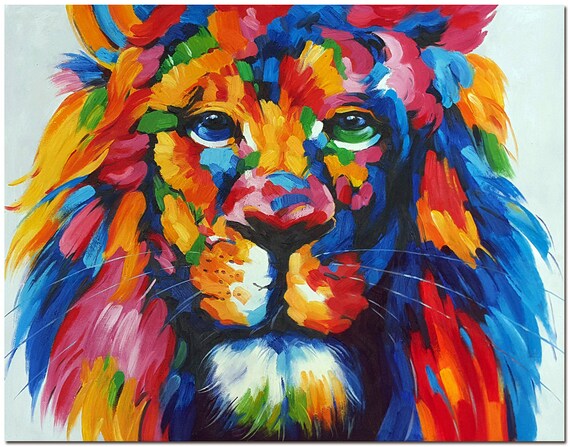 Gbshop Quadro Fai Da Te Leone Colorato Eprice