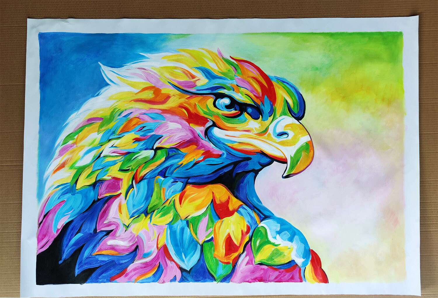 潤*子様 「 未来は必ず晴れる 」｜絵画 ドローイング 動物画