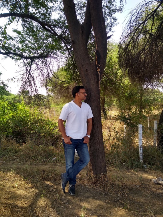 Raw Handloom Cotton Mens Shirt / Undyed 