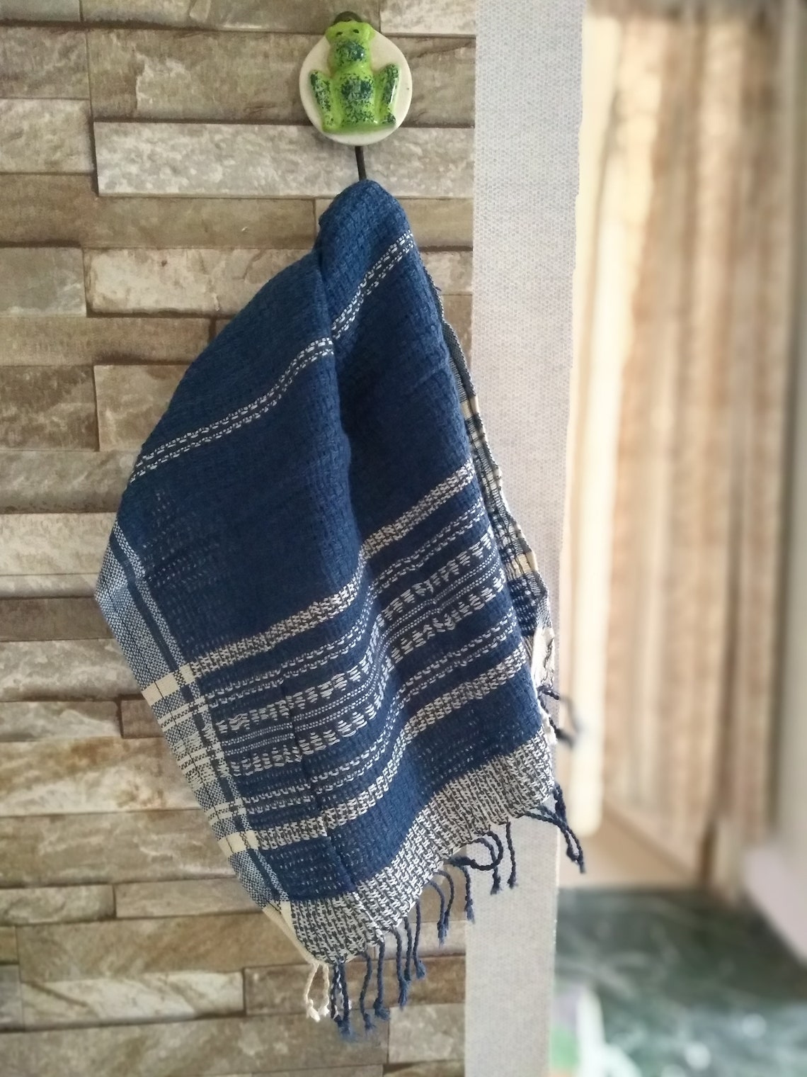 Indigo Organic Cotton Naturally Dyed Hand Towel / Organic Face Etsy