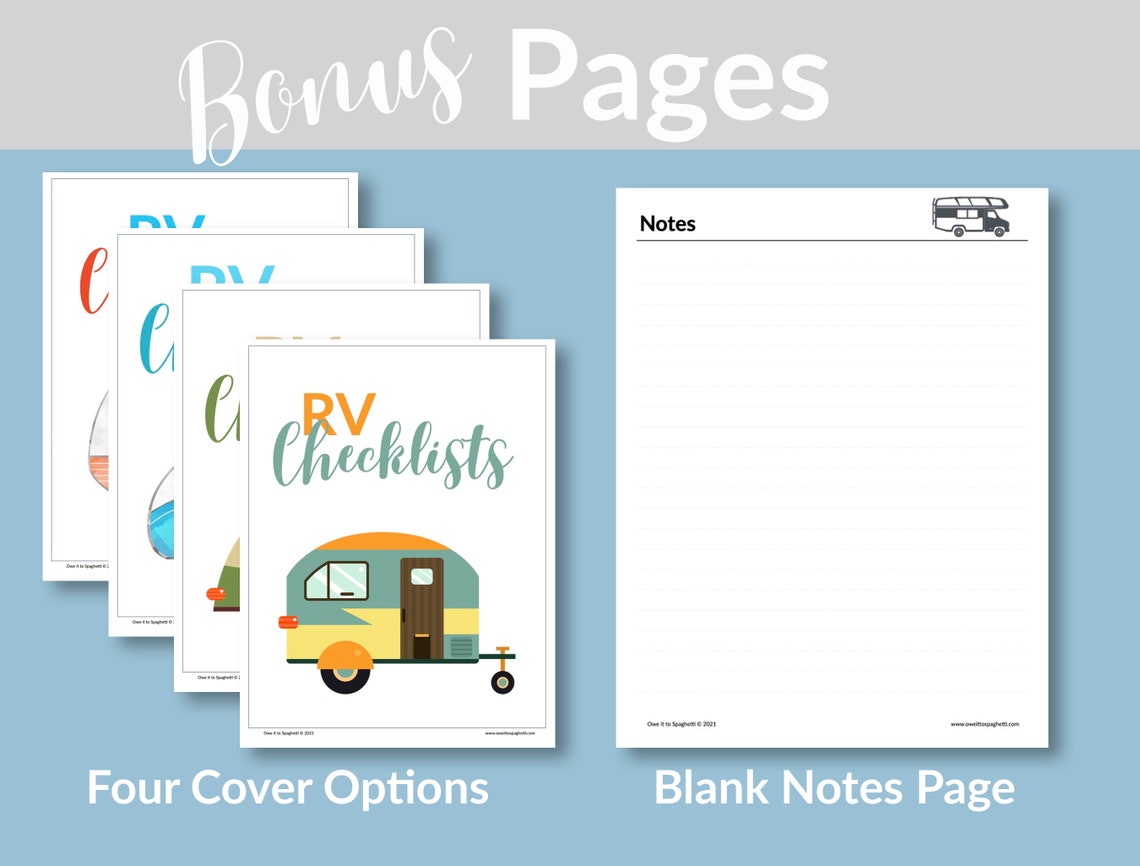 RV Printable Checklists | RV Planning | Camping Planning Checklist ...