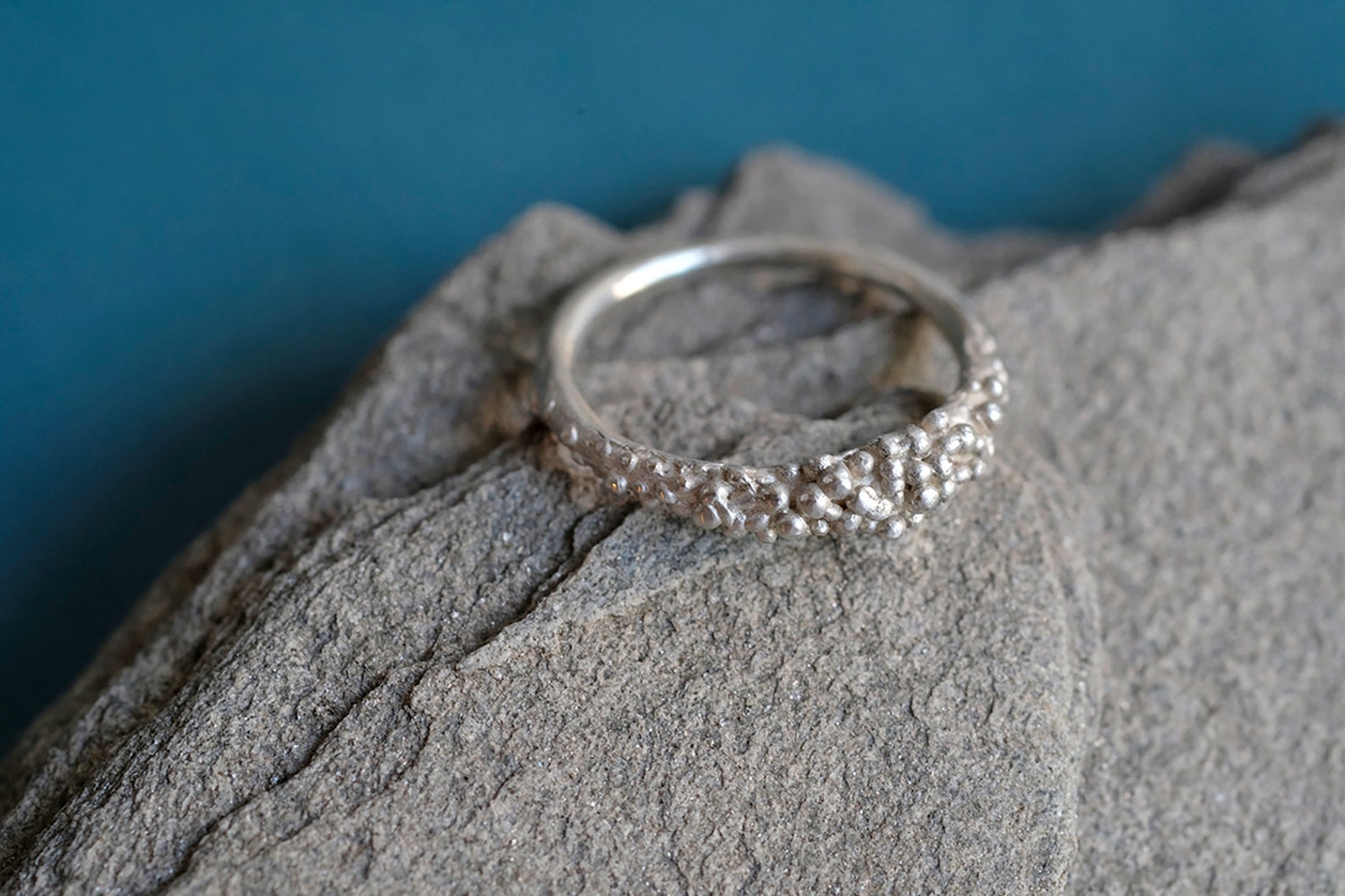 Beaded Ring Sterling Silver Multi Ball Ring Organic Ring | Etsy