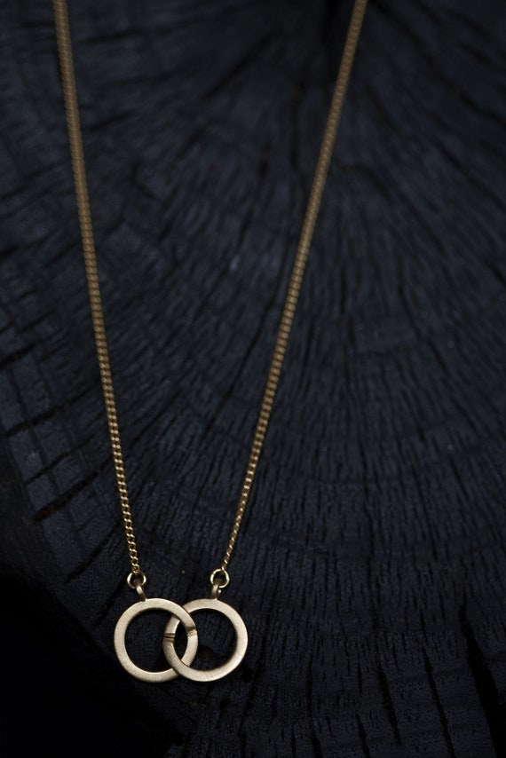 Collar infinito oro collar circulos entrelazados collar infinito oro collar dos aros collar 2 aros collar con 2 aros entrelazados Etsy Mexico