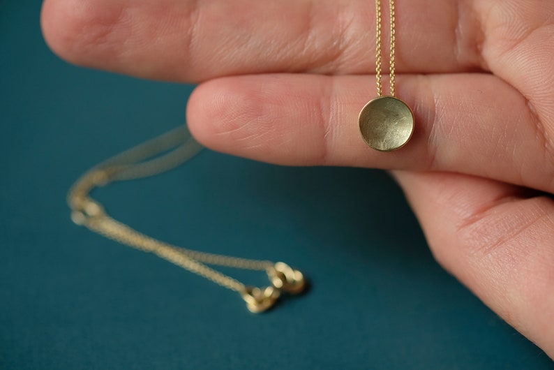 Goldkette 585 matt Goldkette mit Plättchen 585 Kette mit - Etsy.de