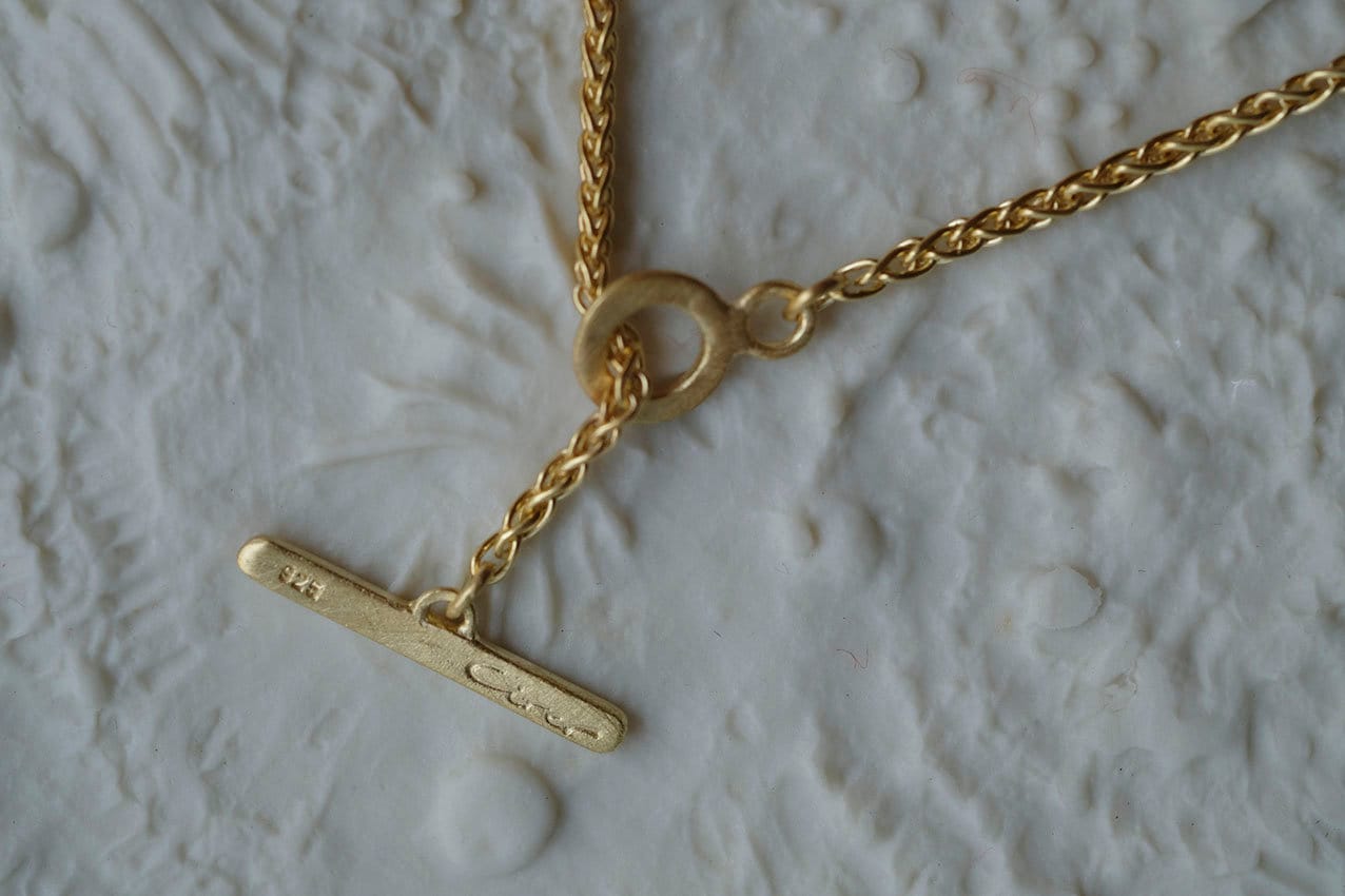 18ct Gold Plated or Silver Paper Clip & T Bar Necklace - Etsy