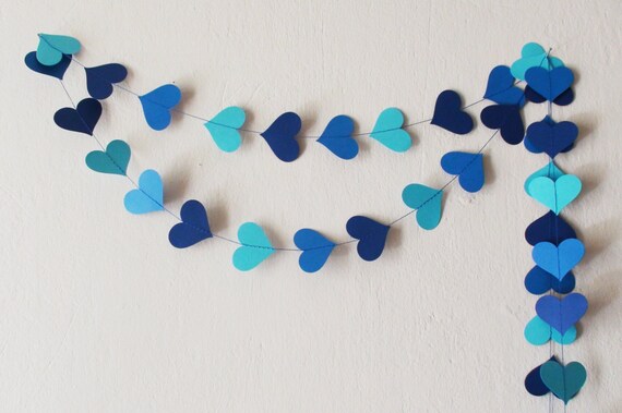blue paper garland