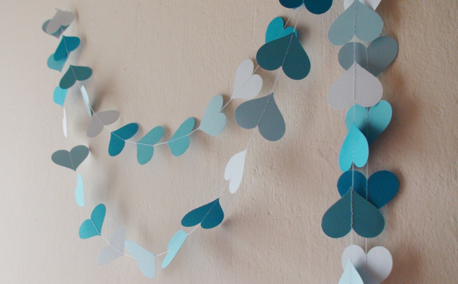 blue paper garland