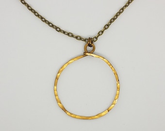 Vintage Bronze Circle Choker Necklace
