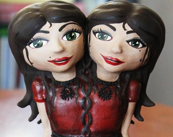 Conjoined Twins, Sculpted Polymer Clay Figure. - Etsy