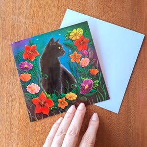 Greeting Card | Black Cat - Colours of Night