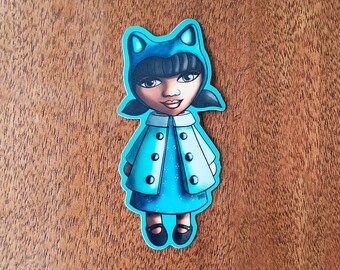 Sticker | Cat Gurrl IMANI | Mint Green