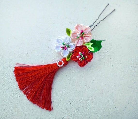 Unique Hair Pins Handmade Geisha Hair Accessories Japanese Etsy