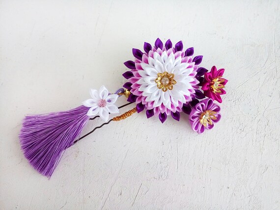 Unique Hair Pins Handmade Geisha Hair Accessories Japanese Etsy