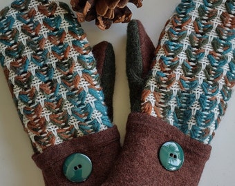 Sweater mittens, gloves, gift for her, Wool mittens, accessories