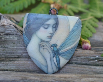 Dragonfly Fairies-  Assorted Handmade Stoneware Focal Beads