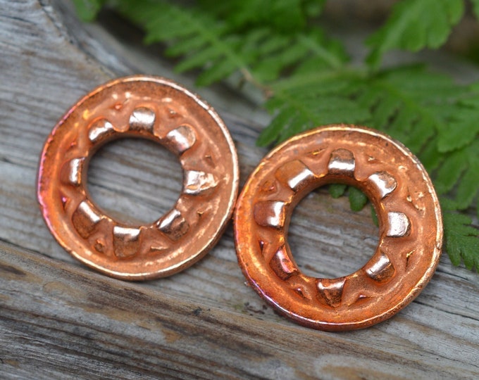 Antique Rusted Washers Rustic Handmade Solid Copper Washers - Etsy