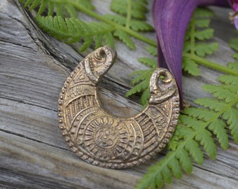 Moon of Tibet-  Handmade Solid Bronze Component