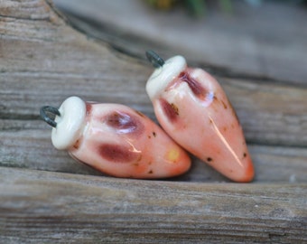 Dainty Handmade Porcelain Pleated Drops