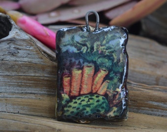 Reef-  Handmade Porcelain Pendant