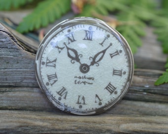 Taschenuhr- Handgemachte Steingut Fokal Perlen