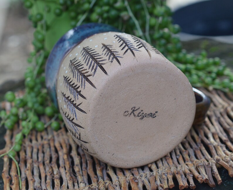 Mountain Lover's Mug Rustic Handmade Stoneware Mug image 8