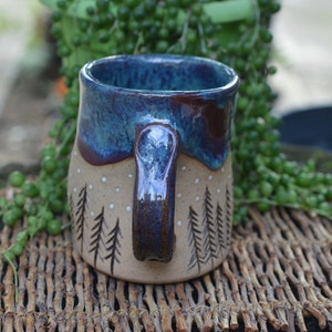Mountain Lover's Mug Rustic Handmade Stoneware Mug image 3