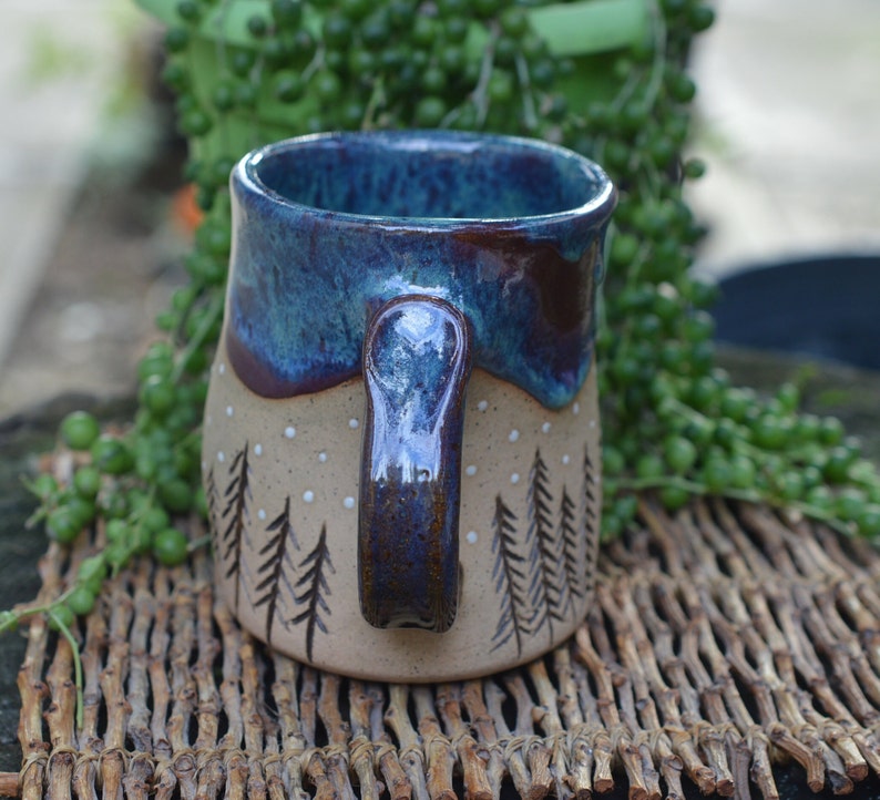 Mountain Lover's Mug Rustic Handmade Stoneware Mug image 3