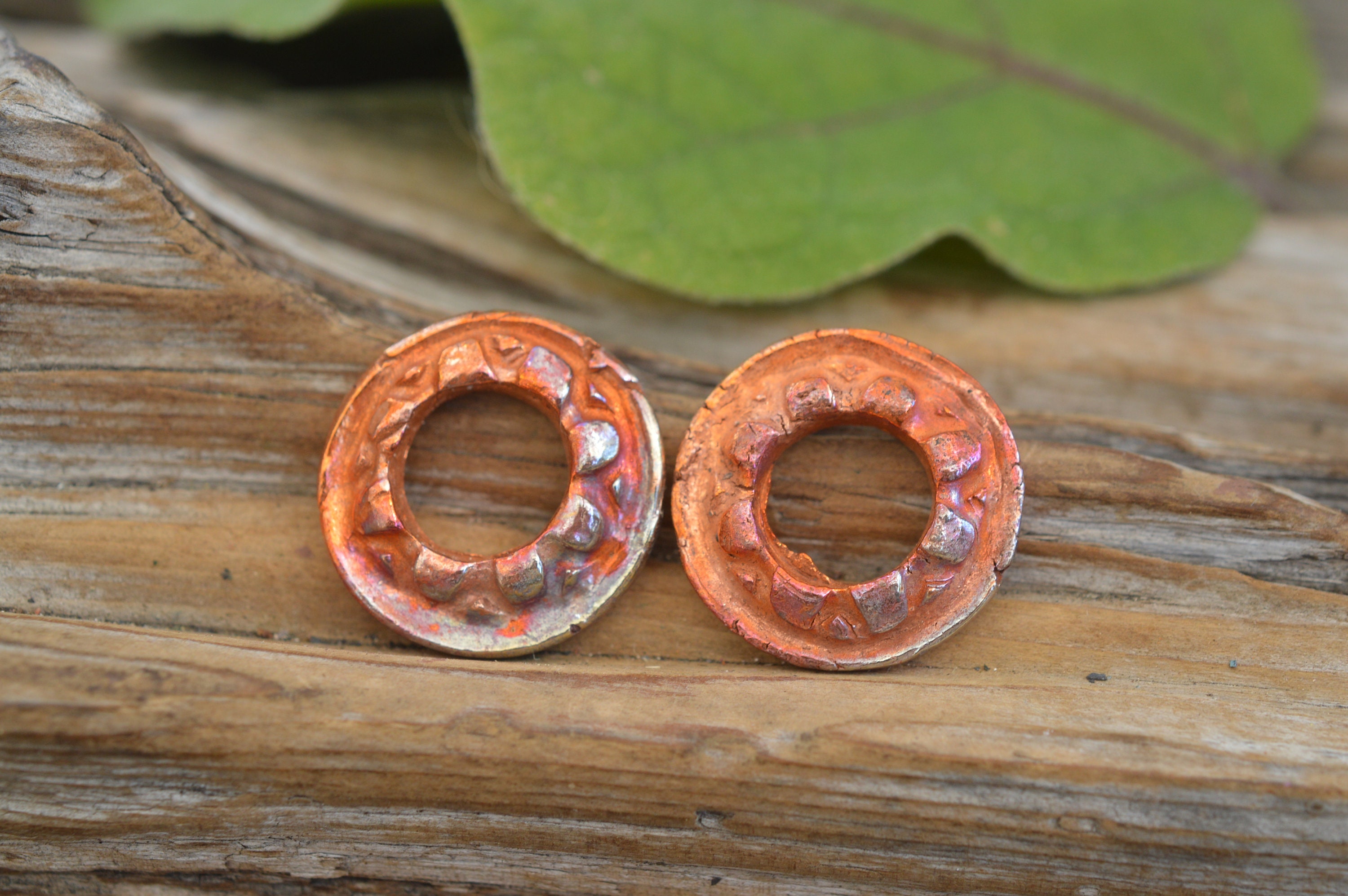 Rustic Handmade Solid Copper Washers Etsy