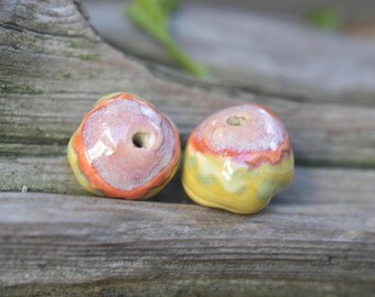 Handmade Porcelain Bead Caps