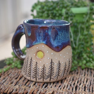 Mountain Lover's Mug Rustic Handmade Stoneware Mug image 2