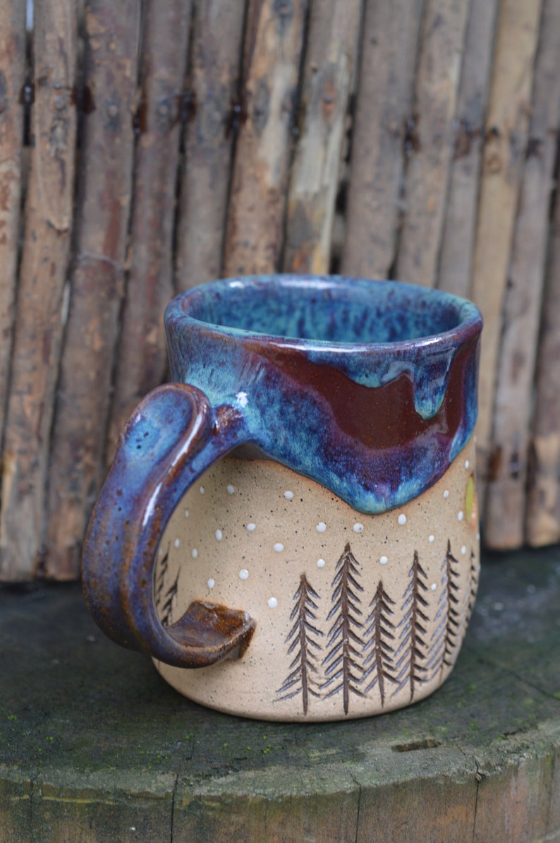 Mountain Lover's Mug Rustic Handmade Stoneware Mug image 6