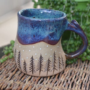 Mountain Lover's Mug Rustic Handmade Stoneware Mug image 5