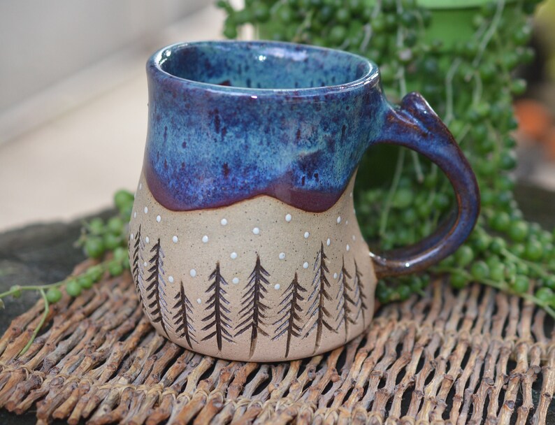 Mountain Lover's Mug Rustic Handmade Stoneware Mug image 5