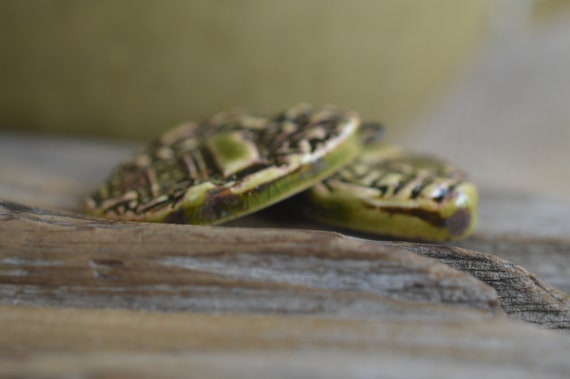 Cabin In The Woods Handmade Porcelain Bead Pair Etsy