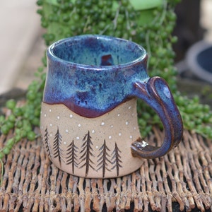 Mountain Lover's Mug Rustic Handmade Stoneware Mug image 4