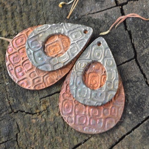 Mixed Metals- Handmade Copper & White Copper Charms