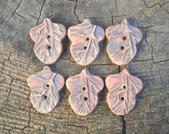 Fall- Handmade Earthy Porcelain Button Sets