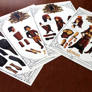 DOWNLOAD DIGITAL Carta dos EUA Della Mortika: Conjunto de boneca de papel Steampunk